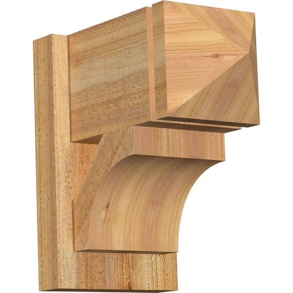 Ekena Millwork Westlake Arts & Crafts Rough Sawn Outlooker, Western Red Cedar, 8"W x 14"D x 14"H OUT08X14X14WTL03RWR - main